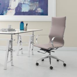 100373 - Glider High Back Office Chair Taupe