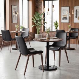 109933 - Magnus Dining Chair Black & Walnut 109933 - Magnus Dining Chair Black & Walnut