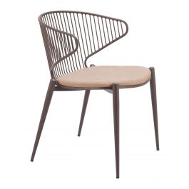 110822 - Silues Dining Chair Taupe & Brown