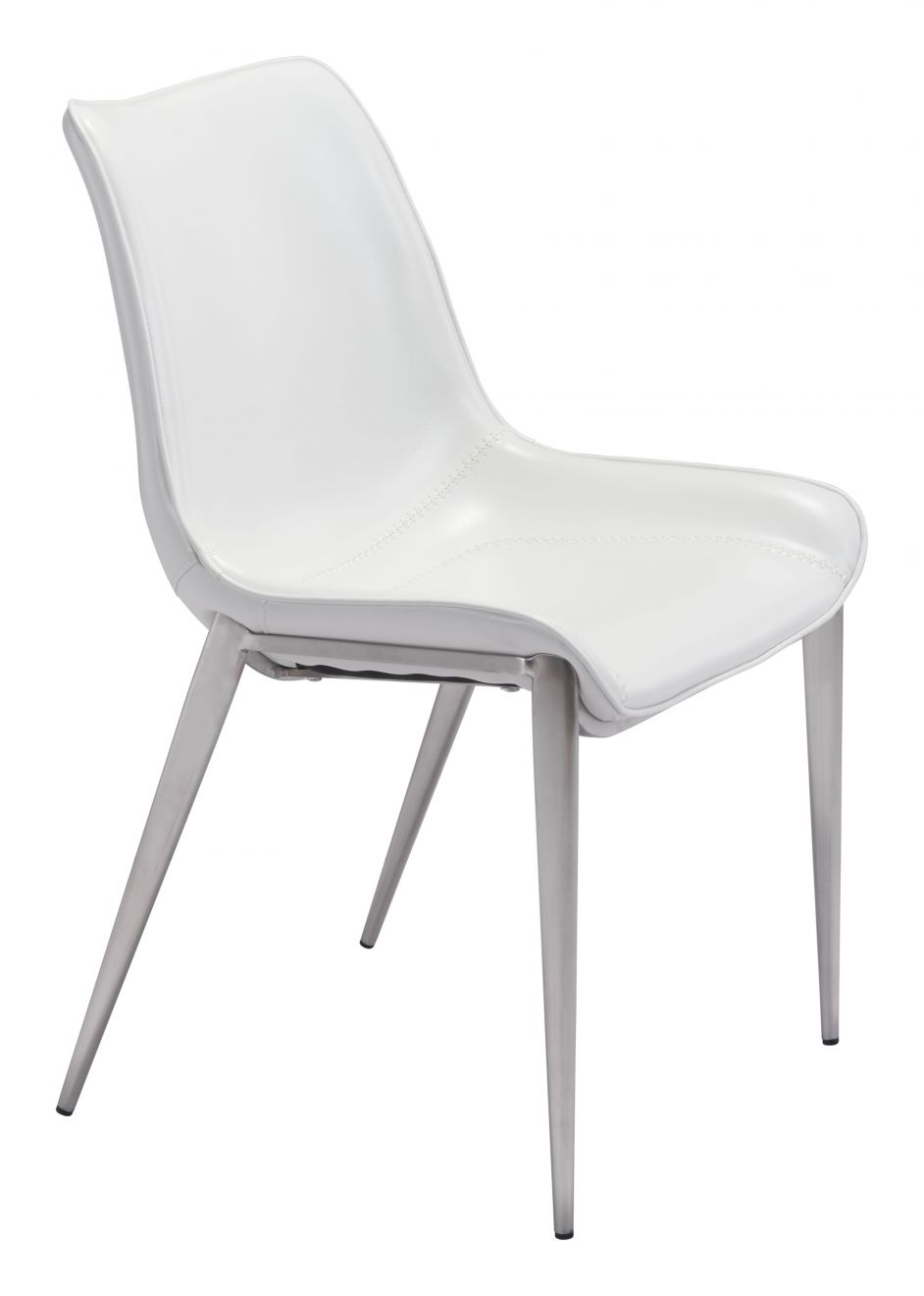 101270 - Magnus Dining Chair White & Silver