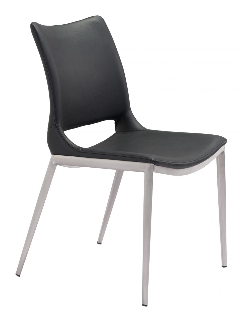 101280 - Ace Dining Chair Black & Silver