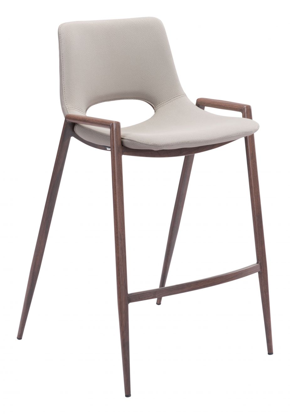 Desi Counter Stool Beige Walnut