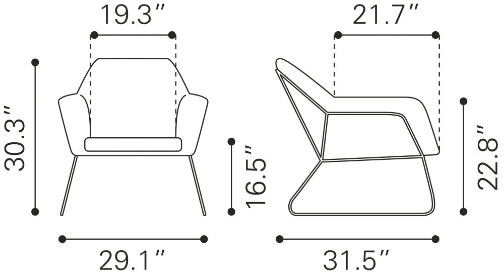 109238 - Jose Accent Chair Brown 109238 - Jose Accent Chair Brown