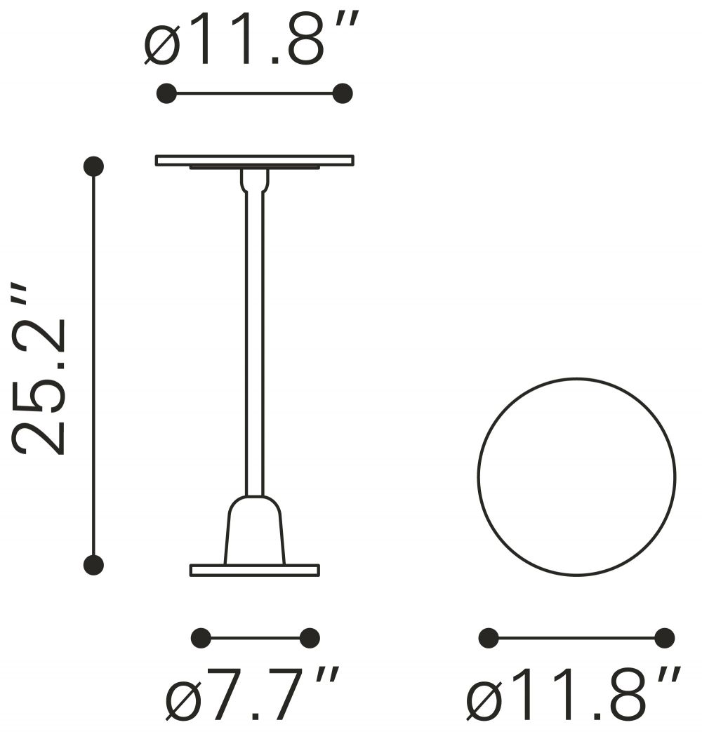 109458 - Woozy Side Table White & Black