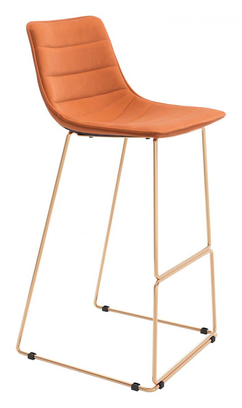 109502 - Adele Barstool Orange & Gold