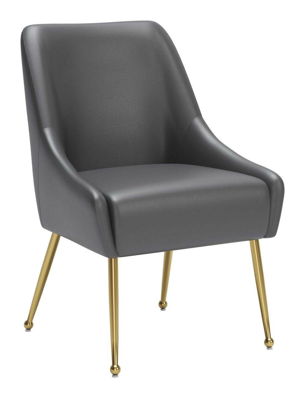 109713 - Maxine Dining Chair Gray & Gold