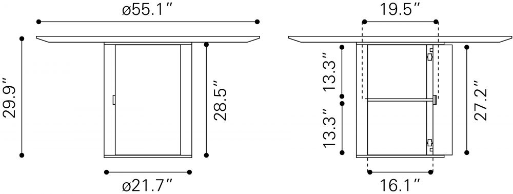 109856 - Izola Dining Table Brown