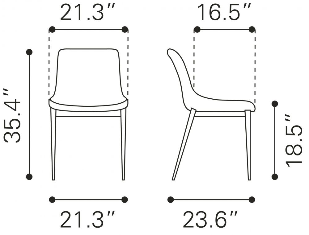 109933 - Magnus Dining Chair Black & Walnut