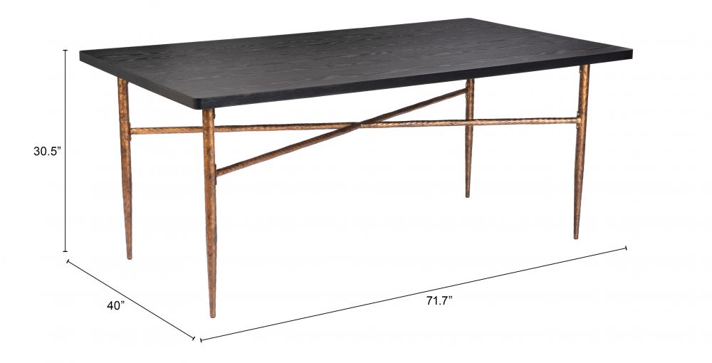 109957 - Nida Dining Table Black & Bronze