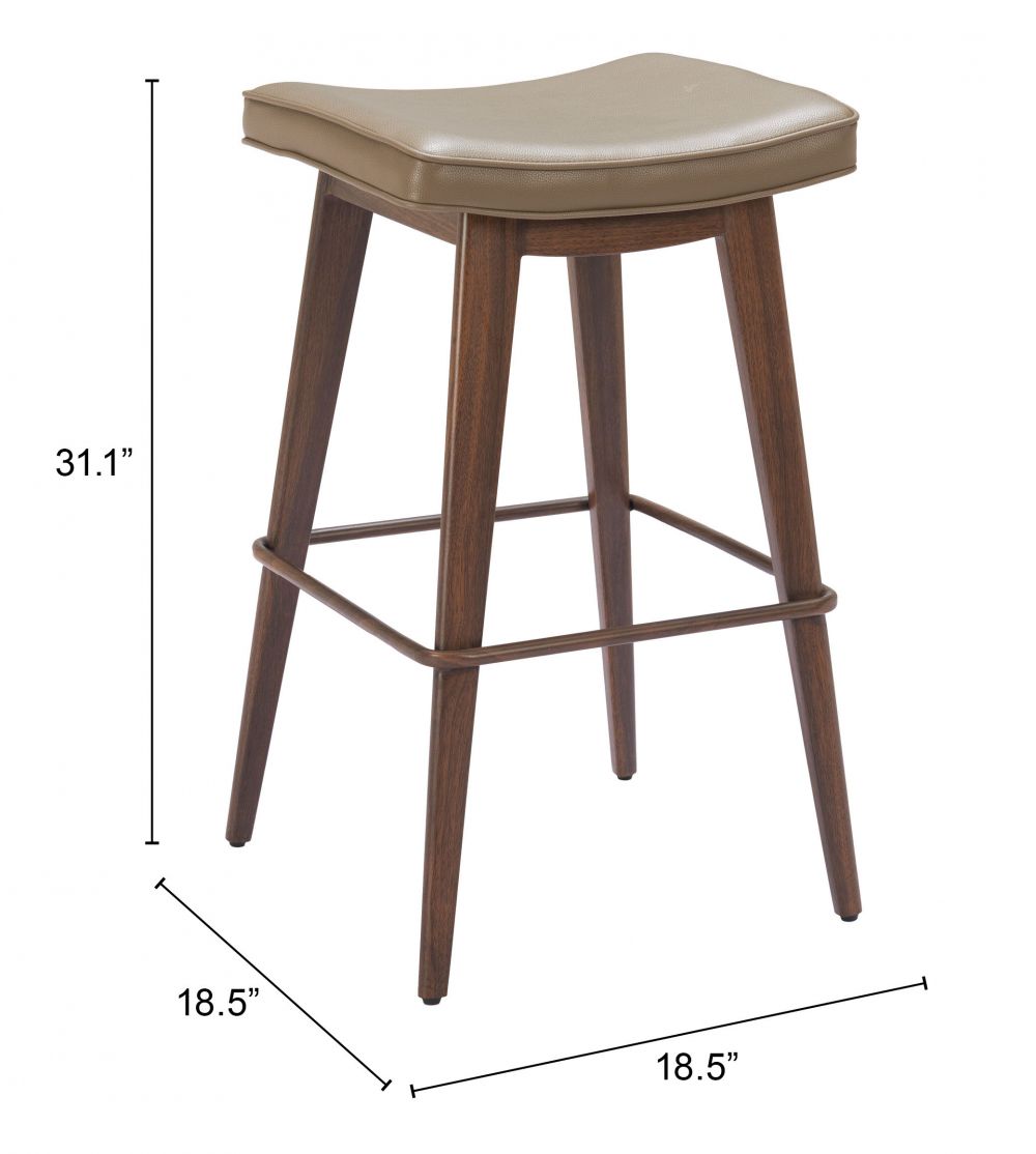 110330 - Divat Barstool Taupe & Walnut