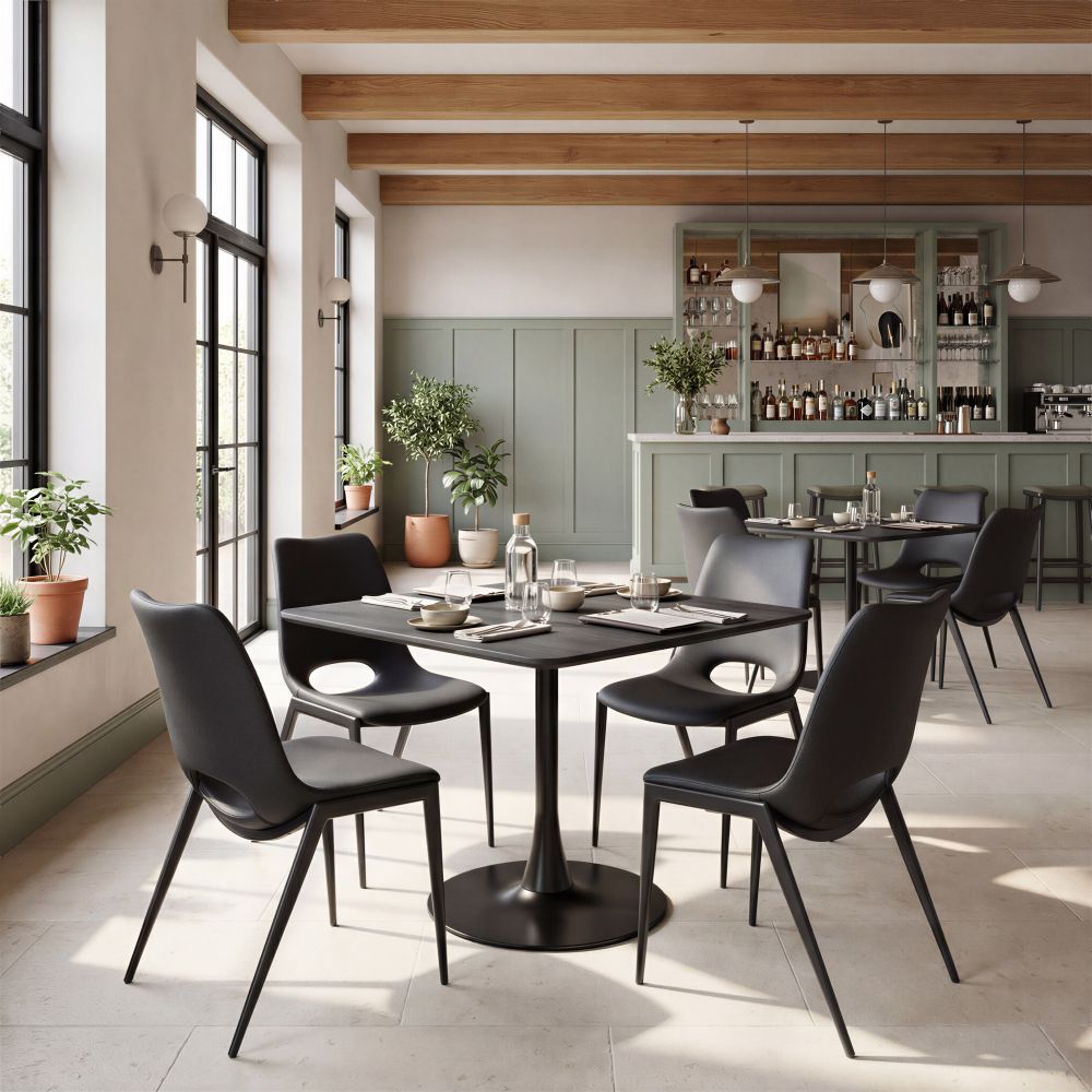110826 - Desi Armless Dining Chair Black