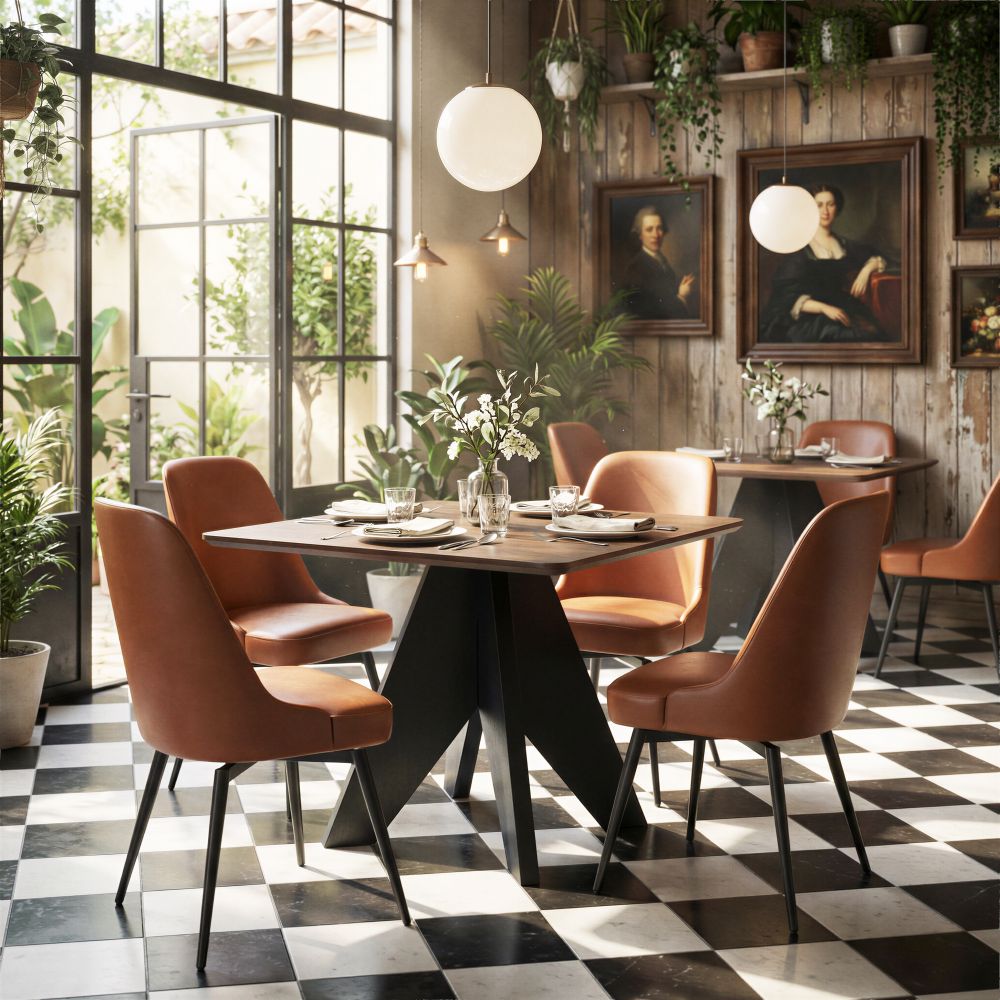 110842 - Keppel Swivel Dining Chair Brown