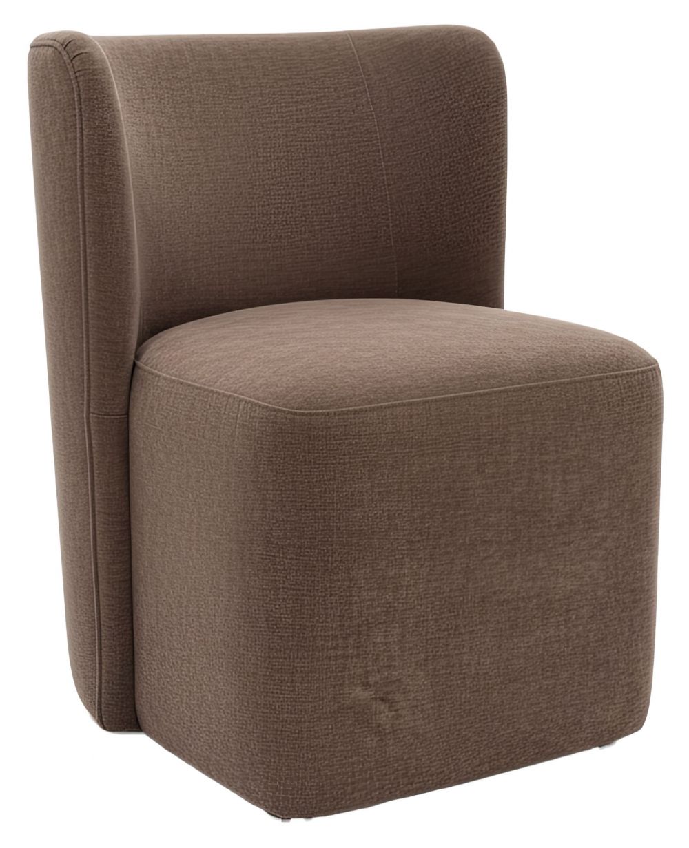 Bambun Dining Chair with Wheels Taupe