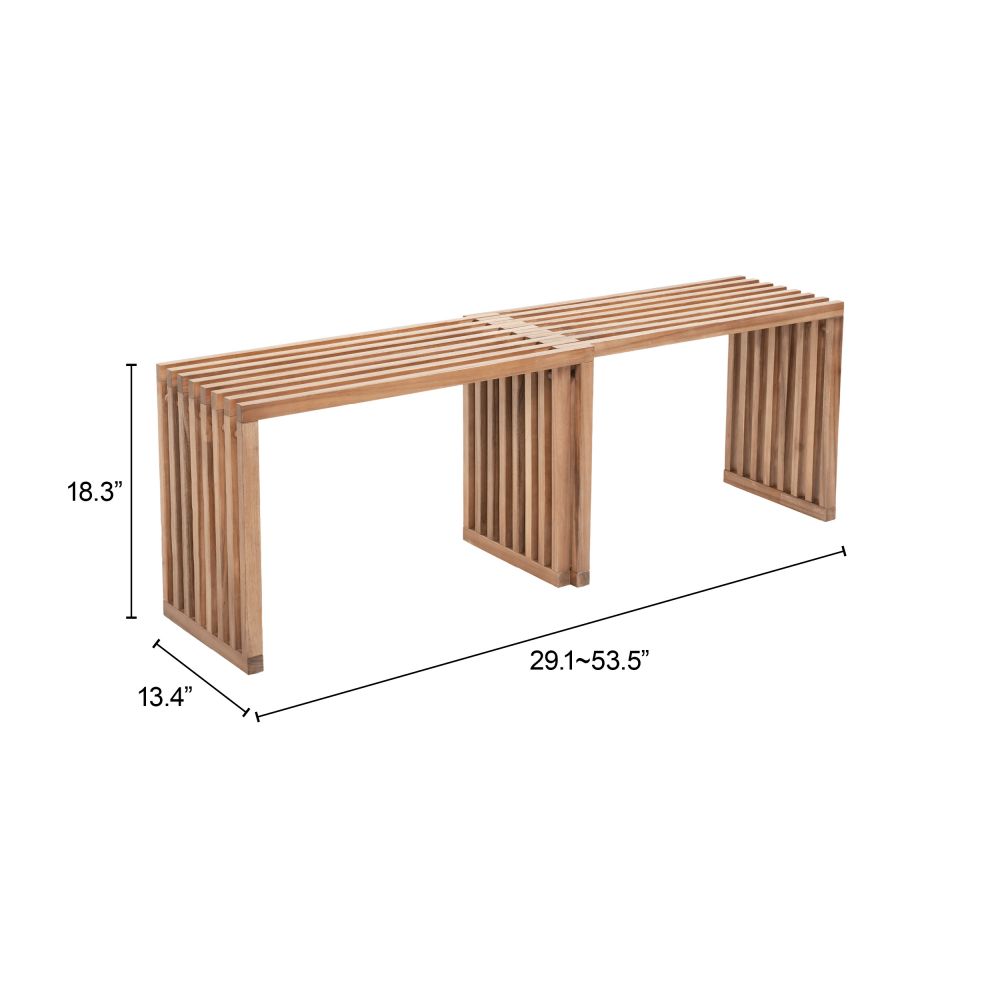 704156 - Riviera Extendable Bench Natural