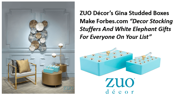 ZUO Décor’s Gina Studded Boxes Make Forbes.com must have list!