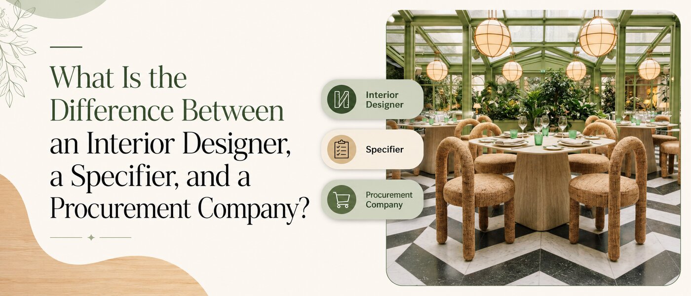 What Is the Difference Between an Interior Designer, a Specifier, and a Procurement Company?