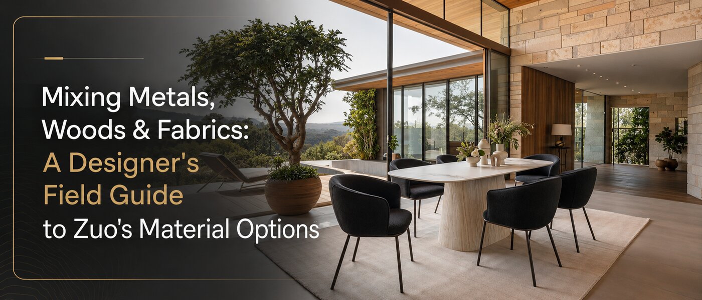 Mixing Metals, Woods & Fabrics: A Designer's Field Guide to Zuo's Material Options
