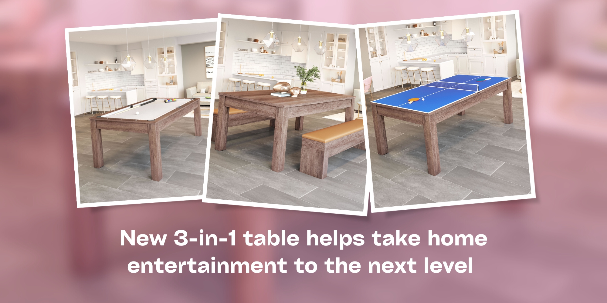 New 3-in-1 table helps take home entertainment to the next level 