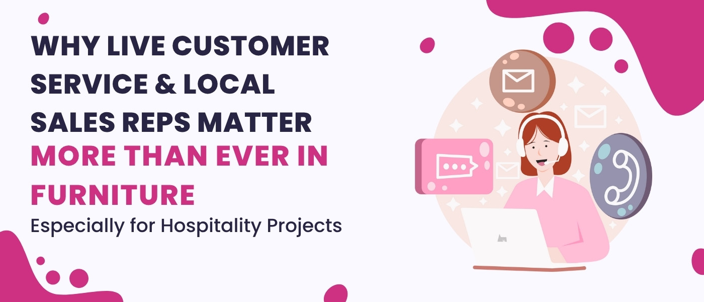 Why Live Customer Service & Local Sales Reps Matter More Than Ever in Furniture - Especially for Hospitality Projects